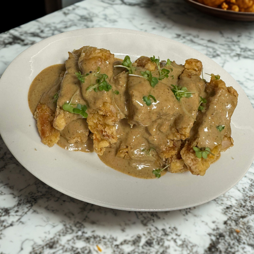 Crispy Chicken with Black Pepper Sauce
